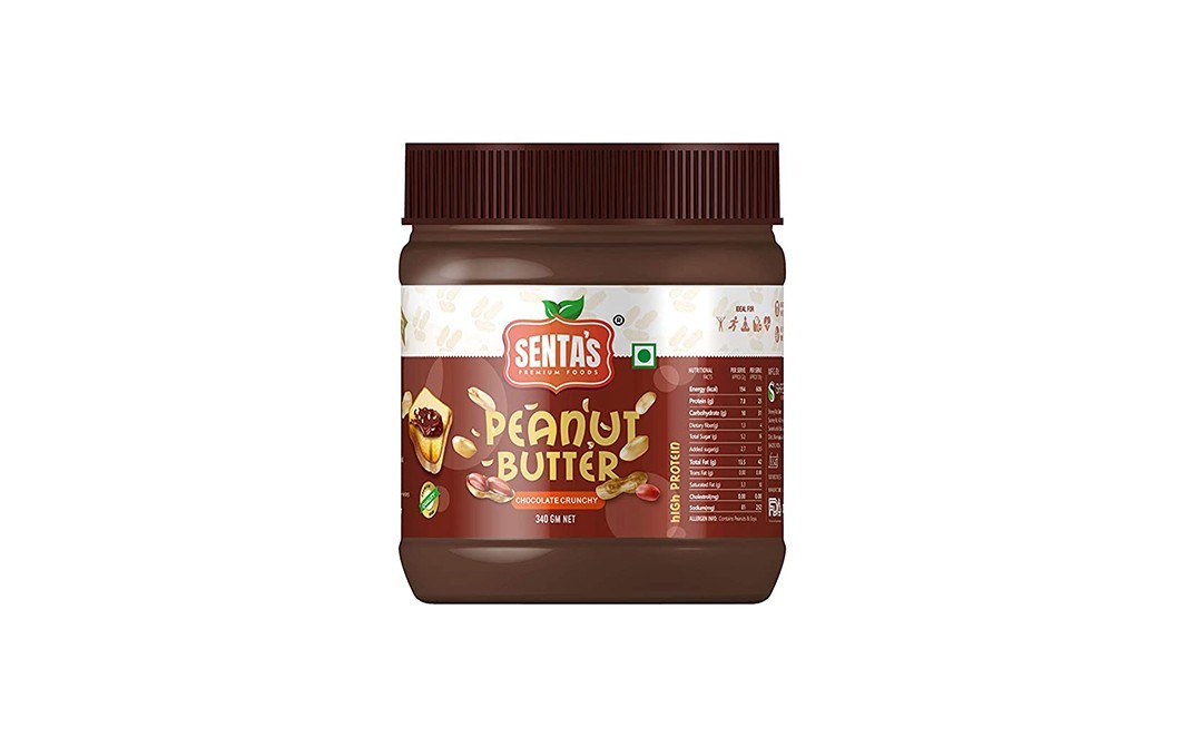 Senta's Peanut Butter Chocolate Crunchy   Plastic Jar  340 grams